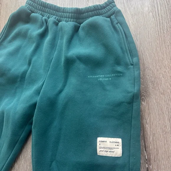 COMFRT Affirmation Collection Sweatpants Forest Green Lounge Pant Cozy - Picture 4 of 6